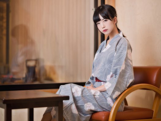 水淼Aqua《溫泉和服》:日式旅馆氛围中的温柔和静谧